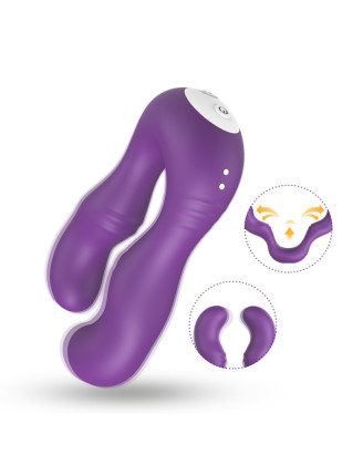 Vibromasseur Violet en forme de U double tête stimulateur point G