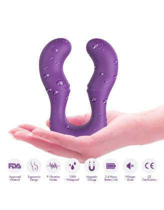 Vibromasseur Violet en forme de U double tête stimulateur point G