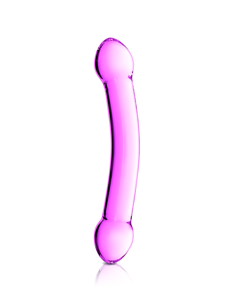 Double dong en verre rose  n°7 Glossy