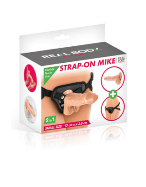 2 en 1 Gode ceinture interchangeable Mike 13 cm