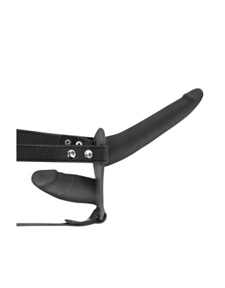 Double gode ceinture vibrant noir USB