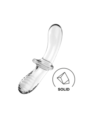 Gode en verre borosilicaté massif transparent Double Crystal Satisfyer