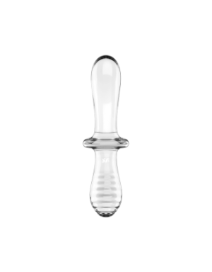 Gode en verre borosilicaté massif transparent Double Crystal Satisfyer