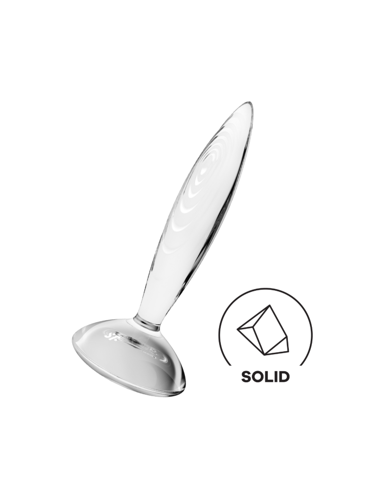 Gode anal en verre borosilicaté massif transparent Sparkling Crystal Satisfyer