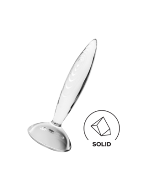 Gode anal en verre borosilicaté massif transparent Sparkling Crystal Satisfyer