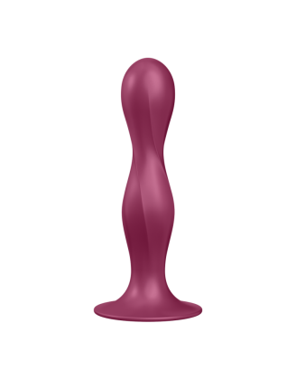 Gode ventouse silicone rouge Double Ball-R Satisfyer