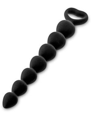 Chapelet plug anal noir 18cm