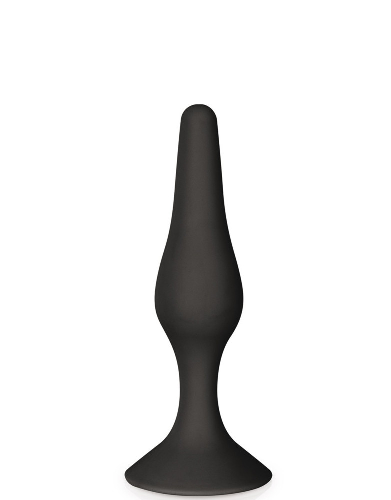 Plug anal ventouse noir taille S