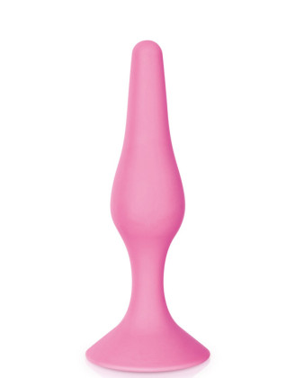 Plug anal ventouse rose taille M