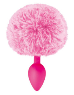 Plug anal pompon rose