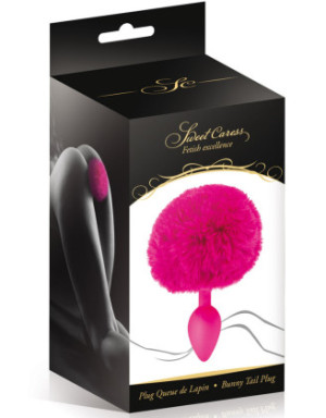 Plug anal pompon fuschia