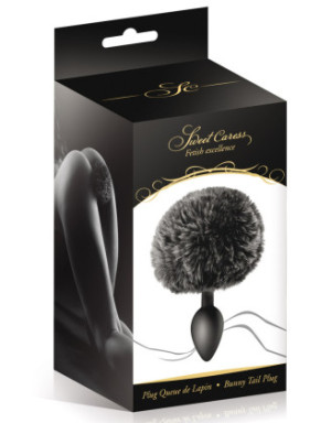 Plug anal pompon noir