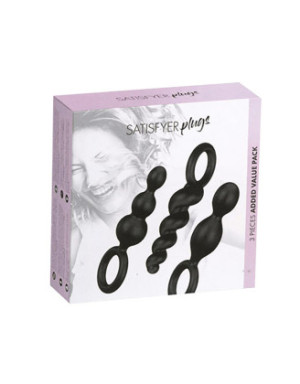 Coffret 3 plugs Satisfyer Plugs Noir
