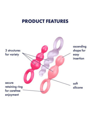 Coffret 3 plugs satisfyer couleur Booty Call