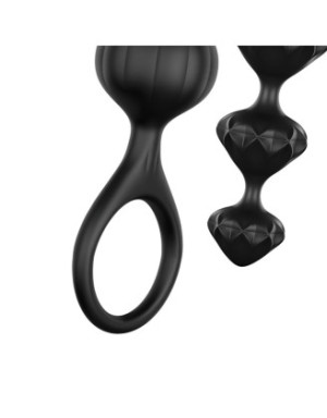 Lot de 2 chapelets noirs Love Beads Satisfyer