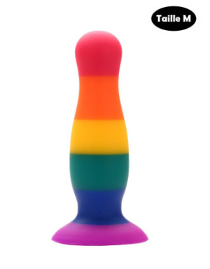 Plug anal ventouse multicouleur taille M