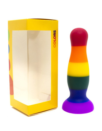 Plug anal ventouse multicouleur taille M
