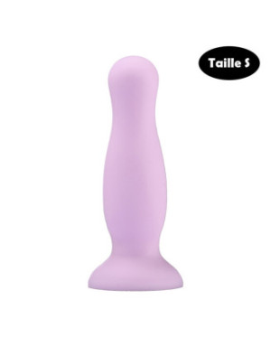 Plug anal ventouse violet pastel taille S