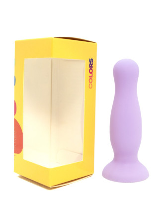 Plug anal ventouse violet pastel taille S