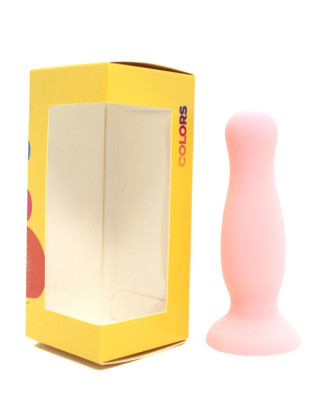 Plug anal ventouse rose pastel taille S