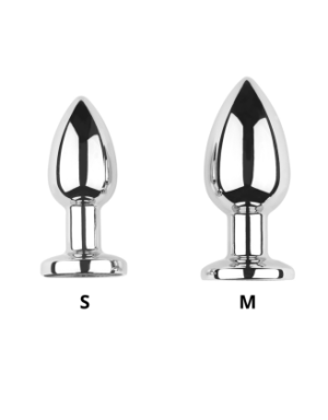 Plug vibrant acier inoxydable anal taille M avec télécommande, USB
