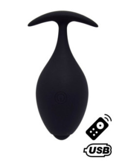 BABA, Plug vibrant anal noir USB, avec télécommande