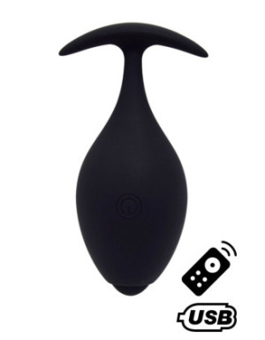 BABA, Plug vibrant anal noir USB, avec télécommande