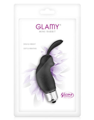 Stimulateur de clitoris vibrant noir rabbit