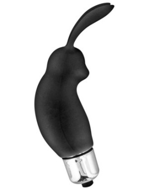 Stimulateur de clitoris vibrant noir rabbit