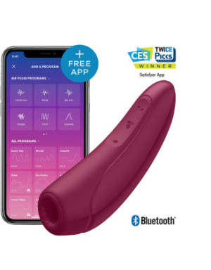 Stimulateur clitoridien connecté bordeaux Curvy 1+ Satisfyer