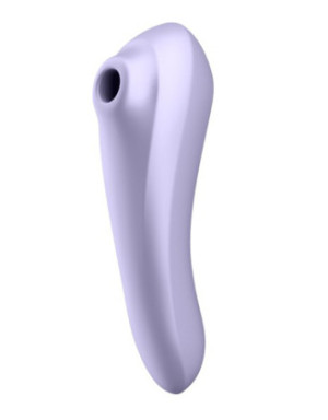 Vibromasseur et stimulateur de clitoris violet connecté Dual Pleasure Satisfyer
