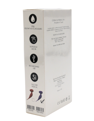 Oiseau du Paradis - Vibromasseur 2 en 1 avec vibration clitoridienne par membrane et embout stimulateur rouge