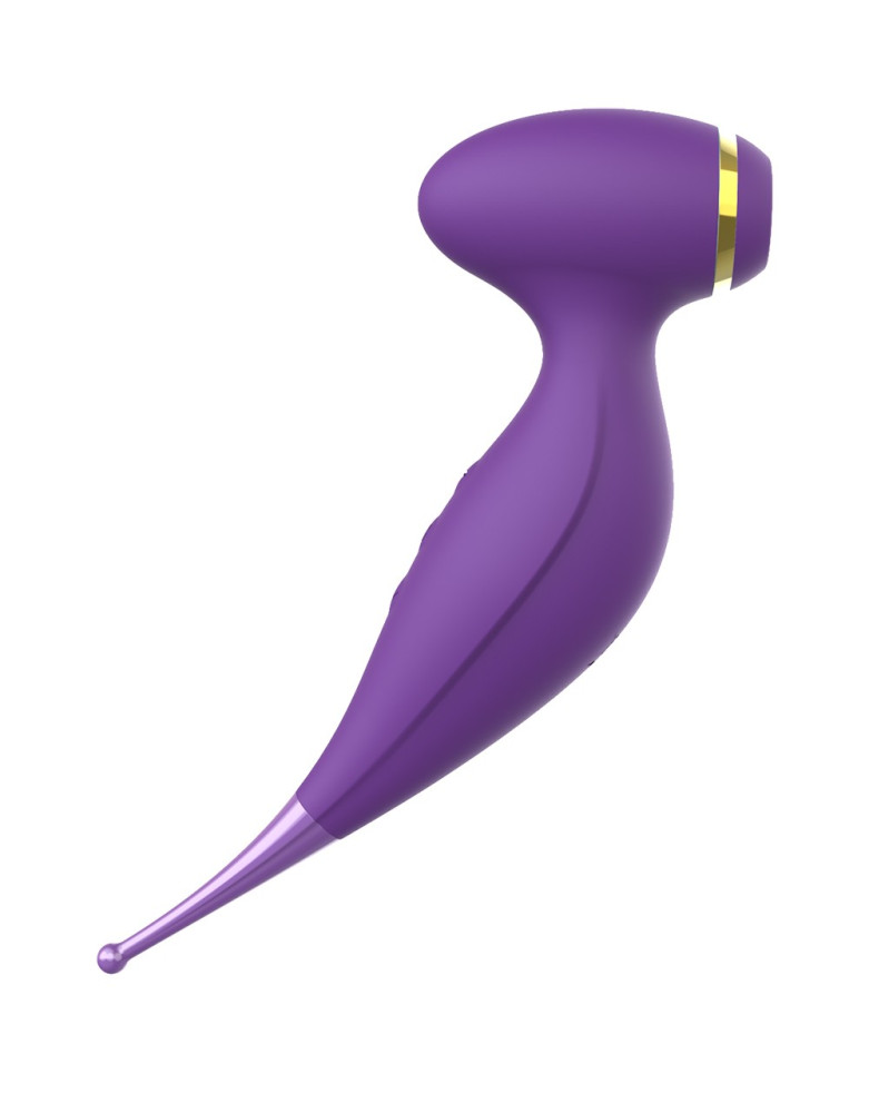 Oiseau du Paradis - Vibromasseur 2 en 1 avec vibration clitoridienne par membrane et embout stimulateur violet