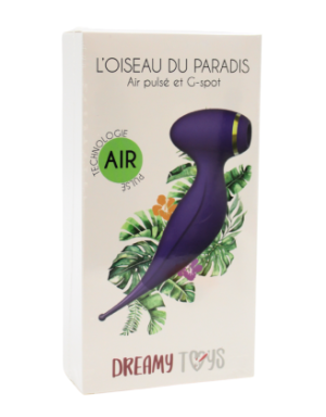 Oiseau du Paradis - Vibromasseur 2 en 1 avec vibration clitoridienne par membrane et embout stimulateur violet