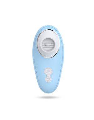Vibromasseur bleu à langue vibrante pour cunnilingus