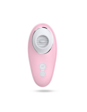 Vibromasseur rose à langue vibrante pour cunnilingus