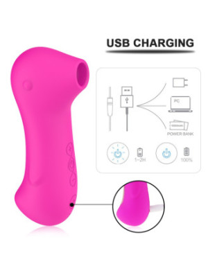 Stimulateur clitoridien par une vibration par membrane  USB Fushia