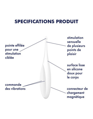 Stimulateur polyvalent pour zone ciblé blanc USB, Twirling Fun Satisfyer