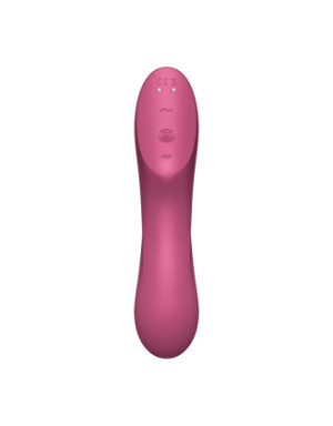 2 en 1 Stimulateur de clitoris et vibromasseur Curvy Trinity 3 rouge Satisfyer