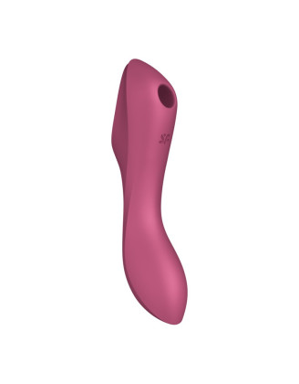 2 en 1 Stimulateur de clitoris et vibromasseur Curvy Trinity 3 rouge Satisfyer
