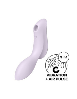 2 en 1 Vibromasseur et stimulateur de clitoris USB violet Curvy Trinity 2 Satisfyer