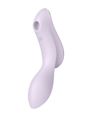 2 en 1 Vibromasseur et stimulateur de clitoris USB violet Curvy Trinity 2 Satisfyer