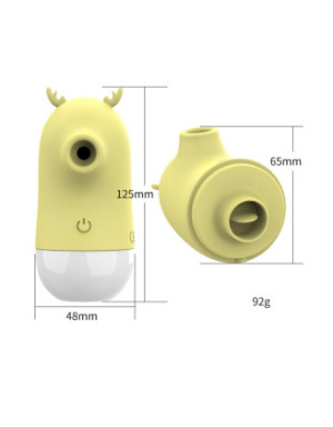 2 en 1 Stimulateur clitoridien par vibrations et par langue USB Cerf