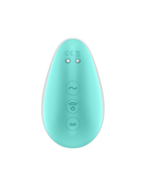 Stimulateur clitoridien par onde de pression sans contact et par vibration USB vert et rose, Pixie Dust Satisfyer