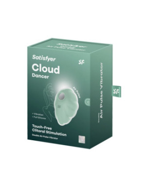Stimulateur clitoridien par onde de pression sans contact et par vibration USB vert menthe, Cloud Dancer Satisfyer
