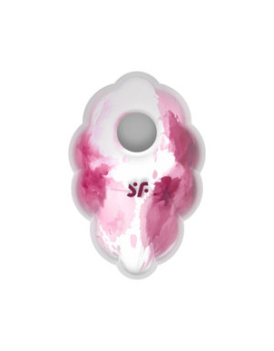 Stimulateur clitoridien par onde de pression sans contact et par vibration USB rose et blanc, Cloud Dancer Satisfyer