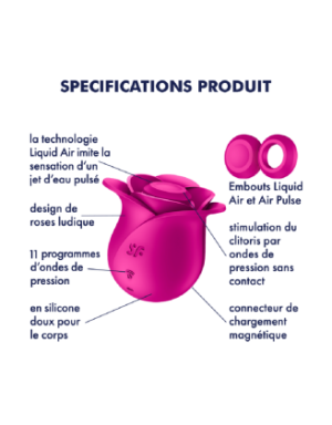 Stimulateur de clitoris rose par ondes de pression ou sans contact Pro 2 Modern Blossom Satisfyer