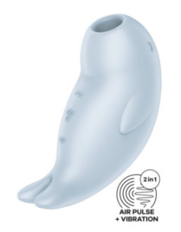 Stimulateur de clitoris vibration et air pulsé USB bleu Seal You Soon Satisfyer
