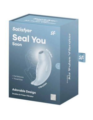 Stimulateur de clitoris vibration et air pulsé USB bleu Seal You Soon Satisfyer