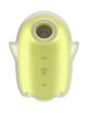 Stimulateur de clitoris fluorescent vibration et air pulsé USB vert Glowing Ghost Satisfyer